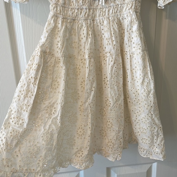 En Saison Eyelet Mini Dress in cream - Picture 5 of 6